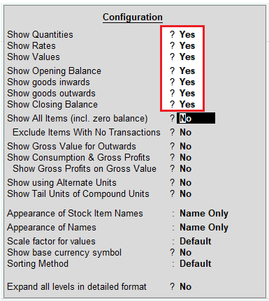 Inventory Reports and Statement in TallyERP9